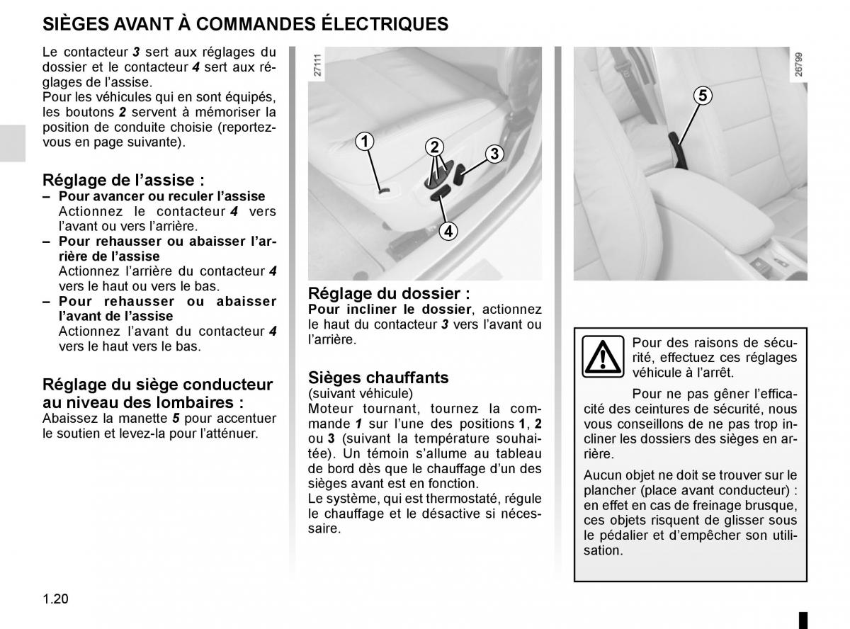 Renault Laguna III 3 manuel du proprietaire / page 26