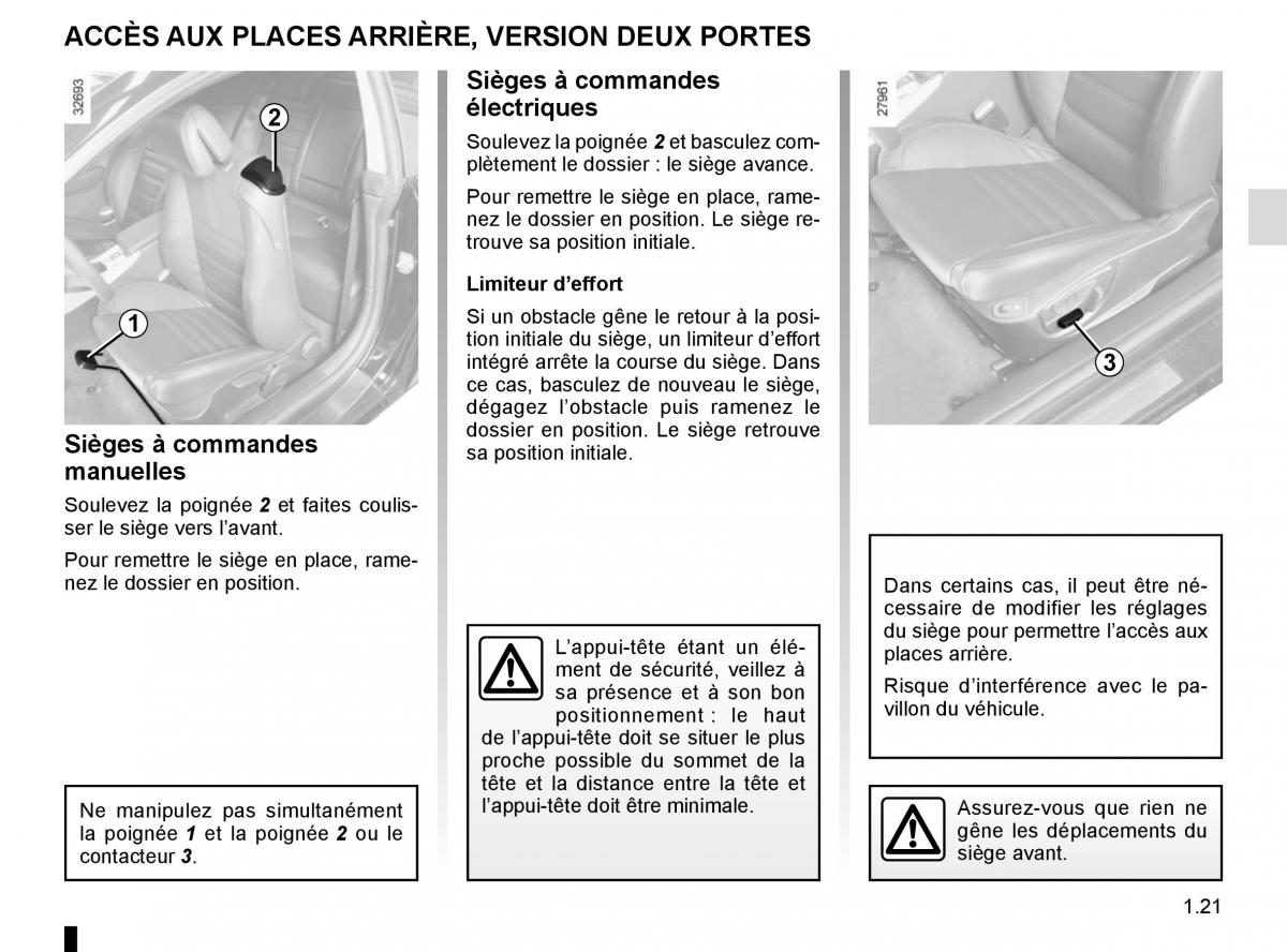 Renault Laguna III 3 manuel du proprietaire / page 27