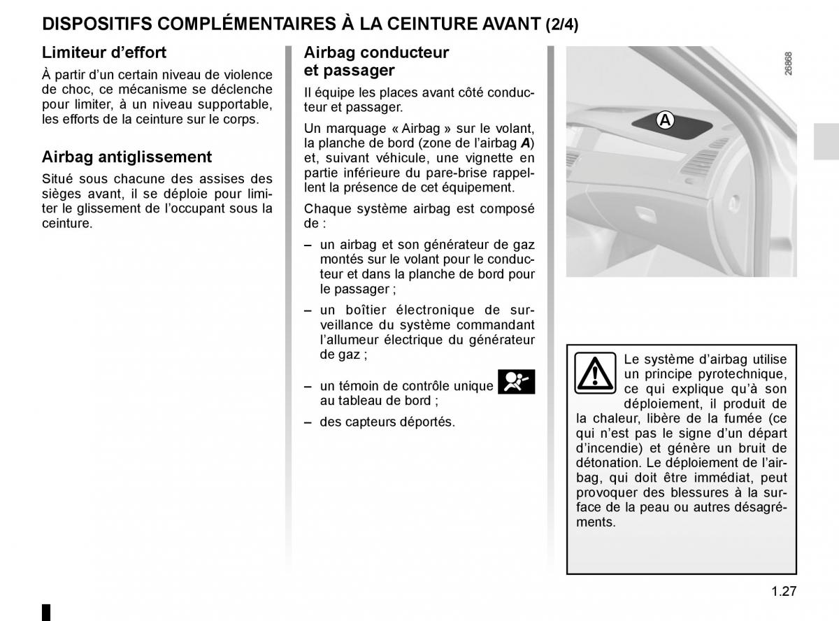 Renault Laguna III 3 manuel du proprietaire / page 33