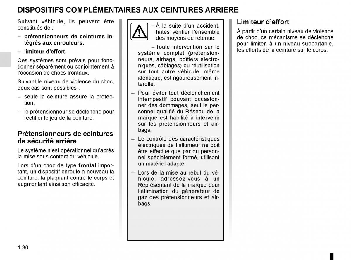 Renault Laguna III 3 manuel du proprietaire / page 36