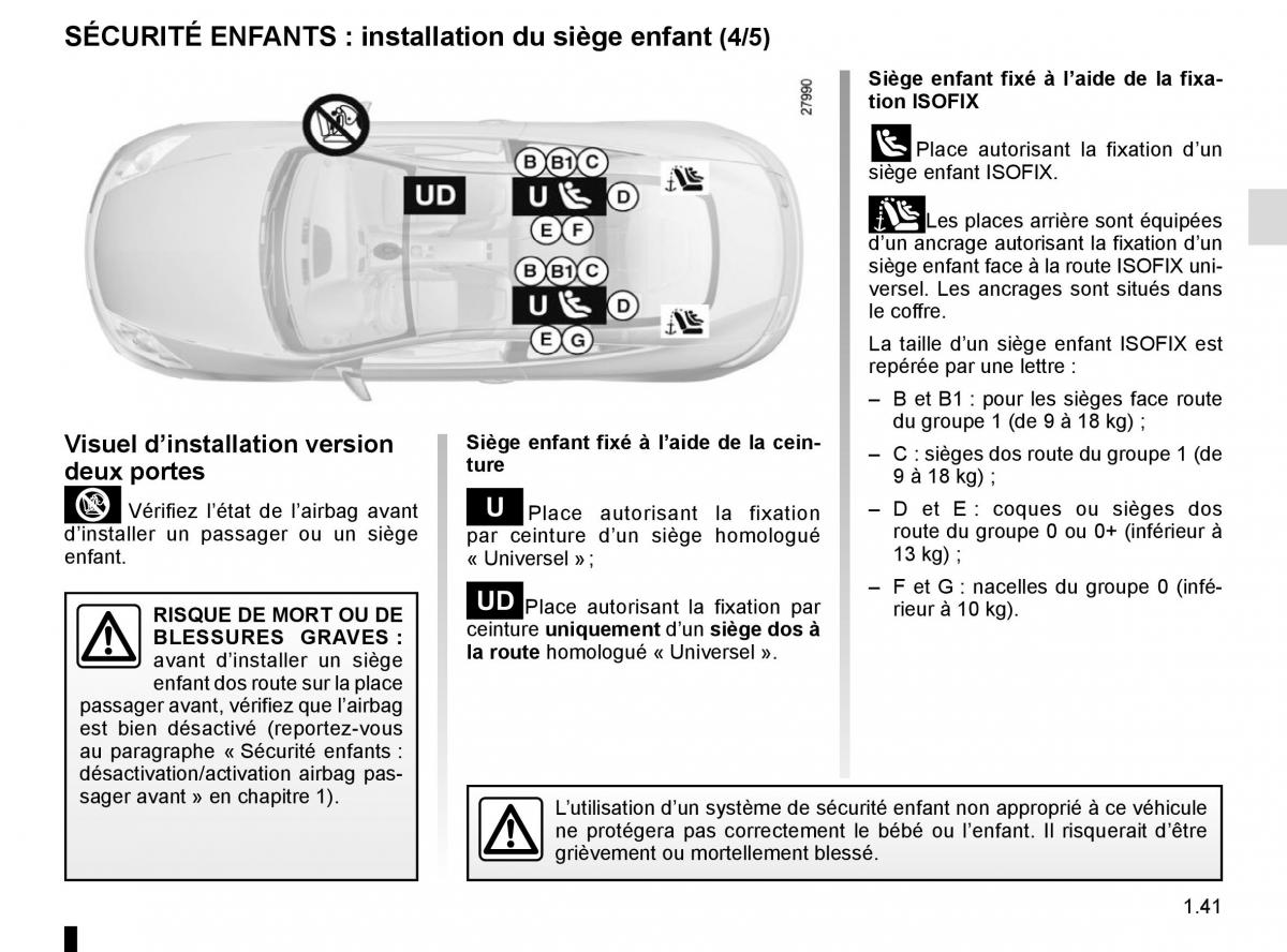 Renault Laguna III 3 manuel du proprietaire / page 47