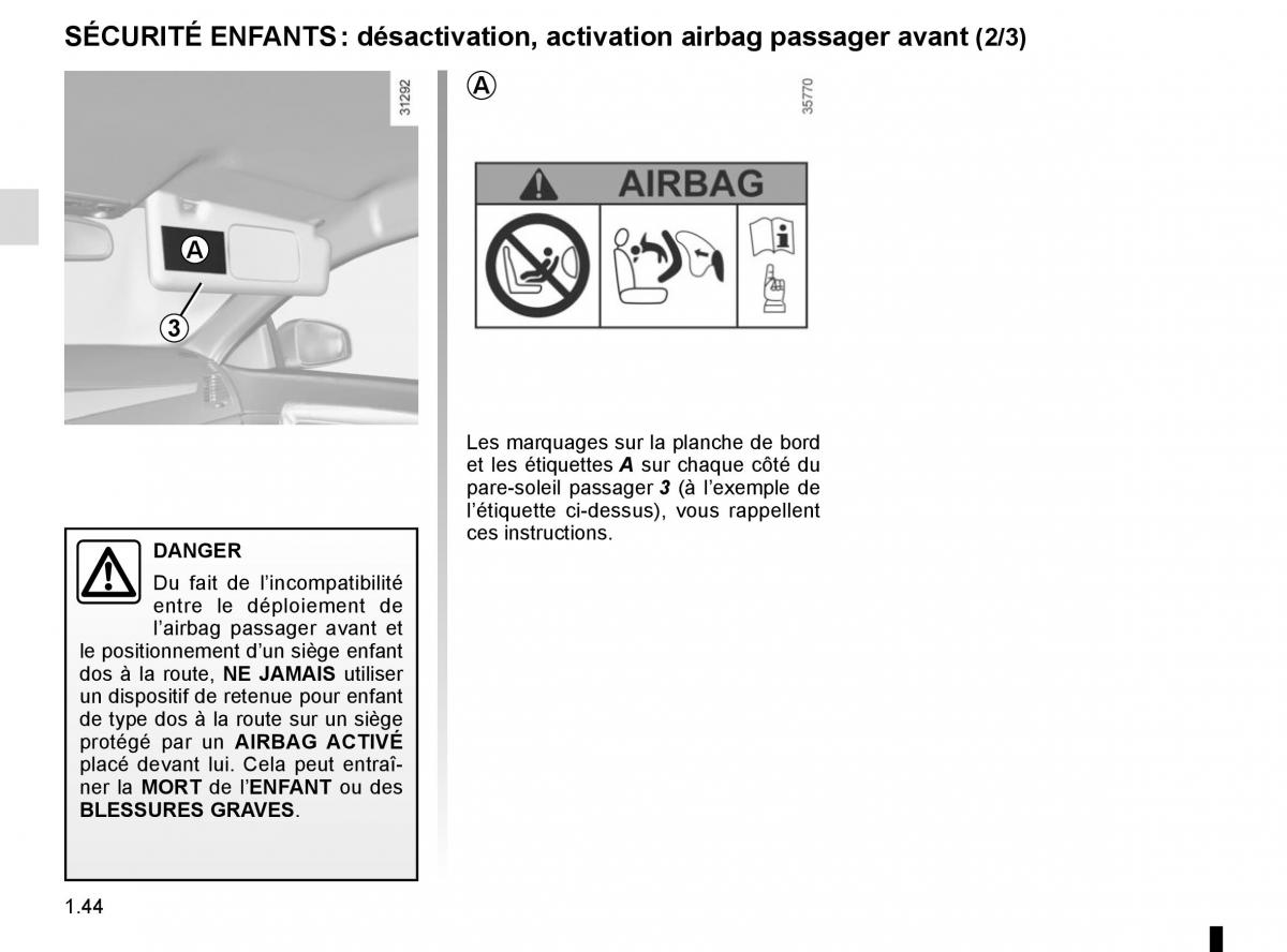 Renault Laguna III 3 manuel du proprietaire / page 50