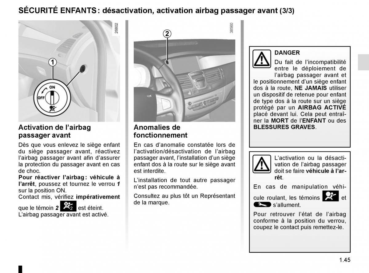 Renault Laguna III 3 manuel du proprietaire / page 51