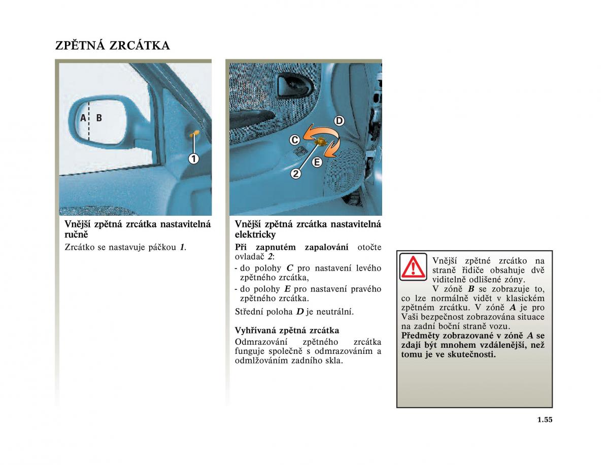 Renault Megane I 1 phase II navod k obsludze / page 61