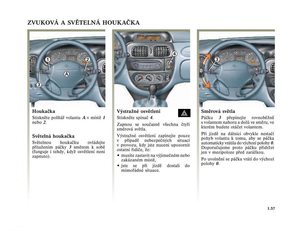 Renault Megane I 1 phase II navod k obsludze / page 63