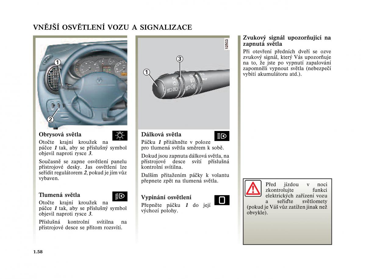 Renault Megane I 1 phase II navod k obsludze / page 64