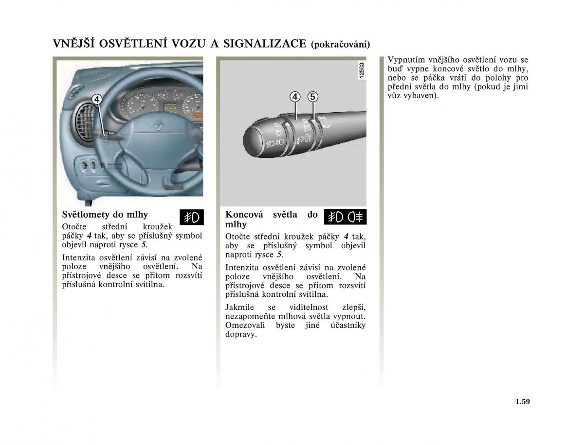 Renault Megane I 1 phase II navod k obsludze / page 65