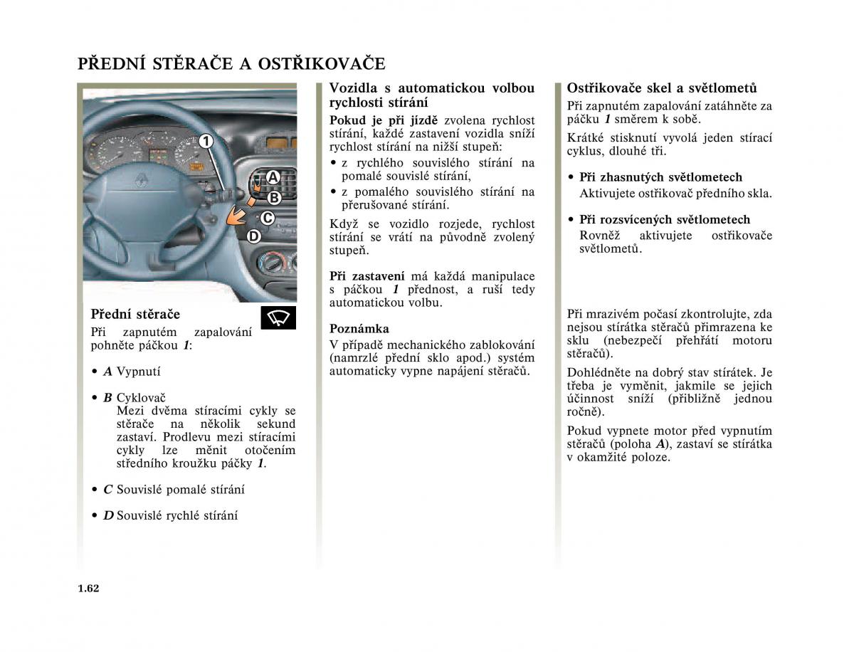 Renault Megane I 1 phase II navod k obsludze / page 68