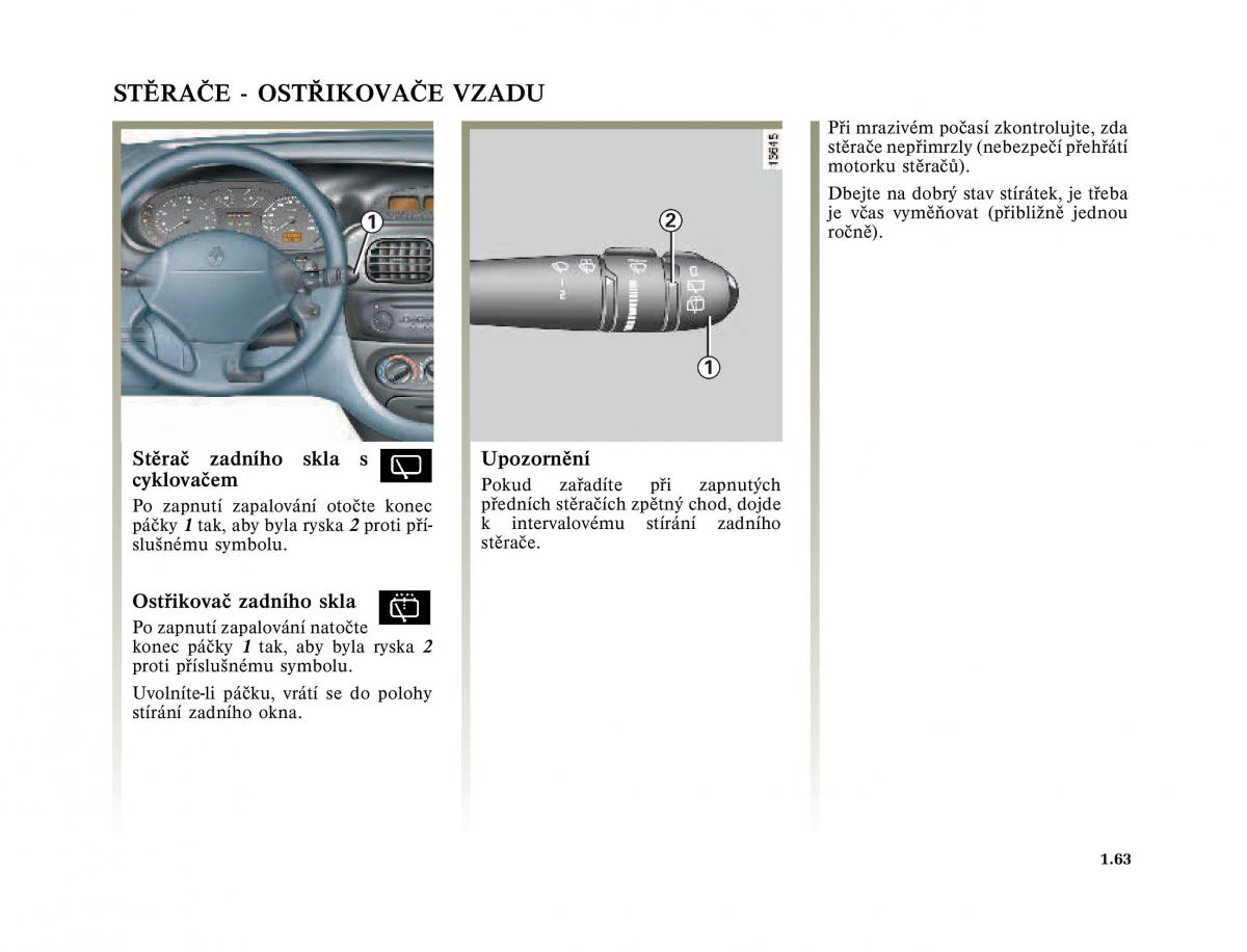 Renault Megane I 1 phase II navod k obsludze / page 69