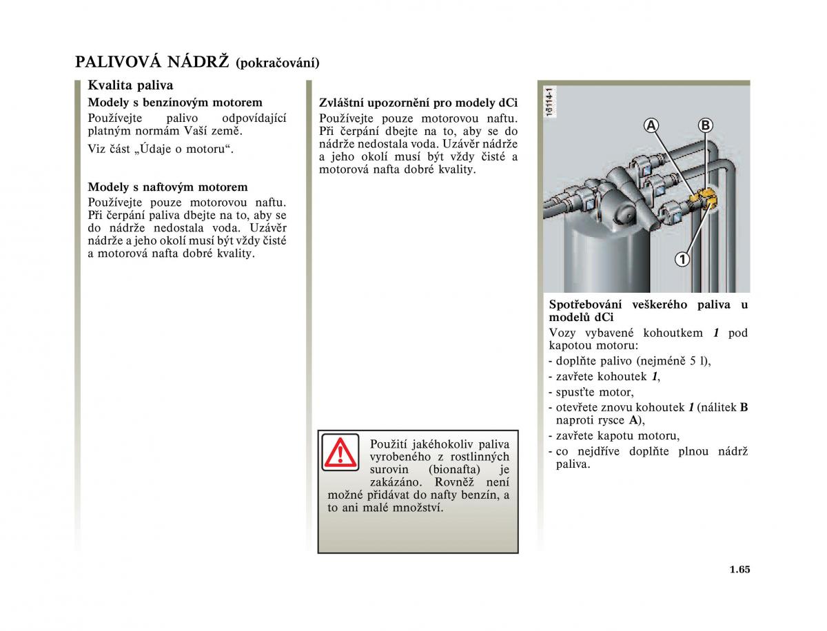 Renault Megane I 1 phase II navod k obsludze / page 71