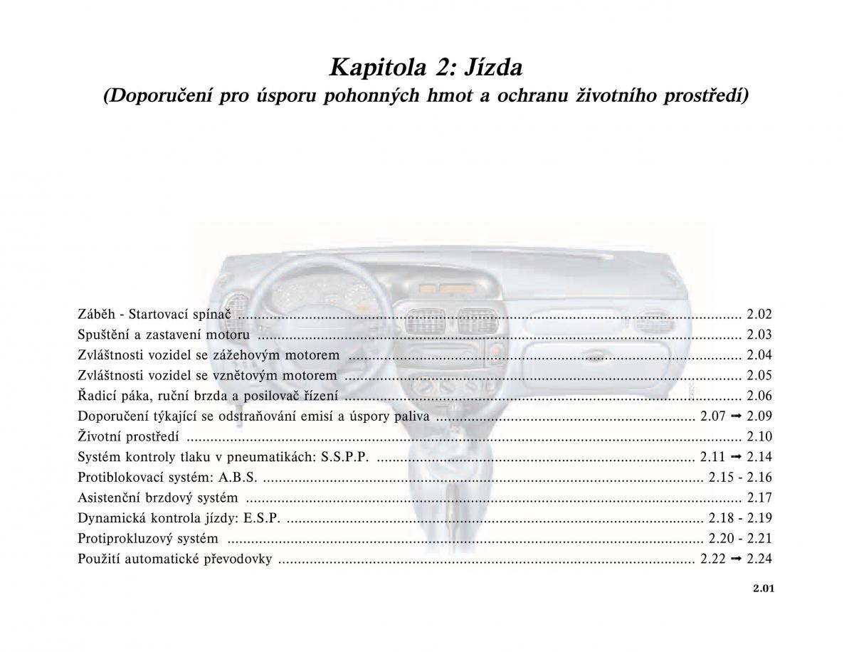 Renault Megane I 1 phase II navod k obsludze / page 73