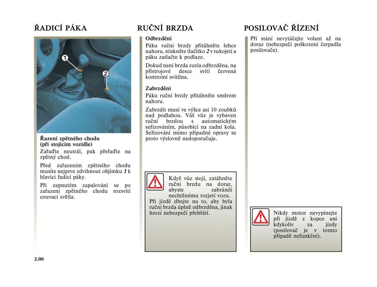 Renault Megane I 1 phase II navod k obsludze / page 78