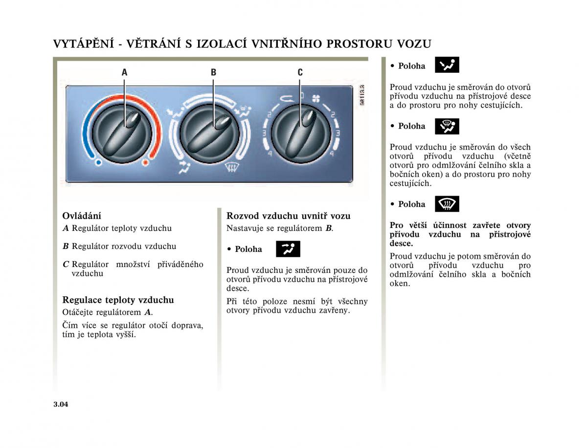 Renault Megane I 1 phase II navod k obsludze / page 100