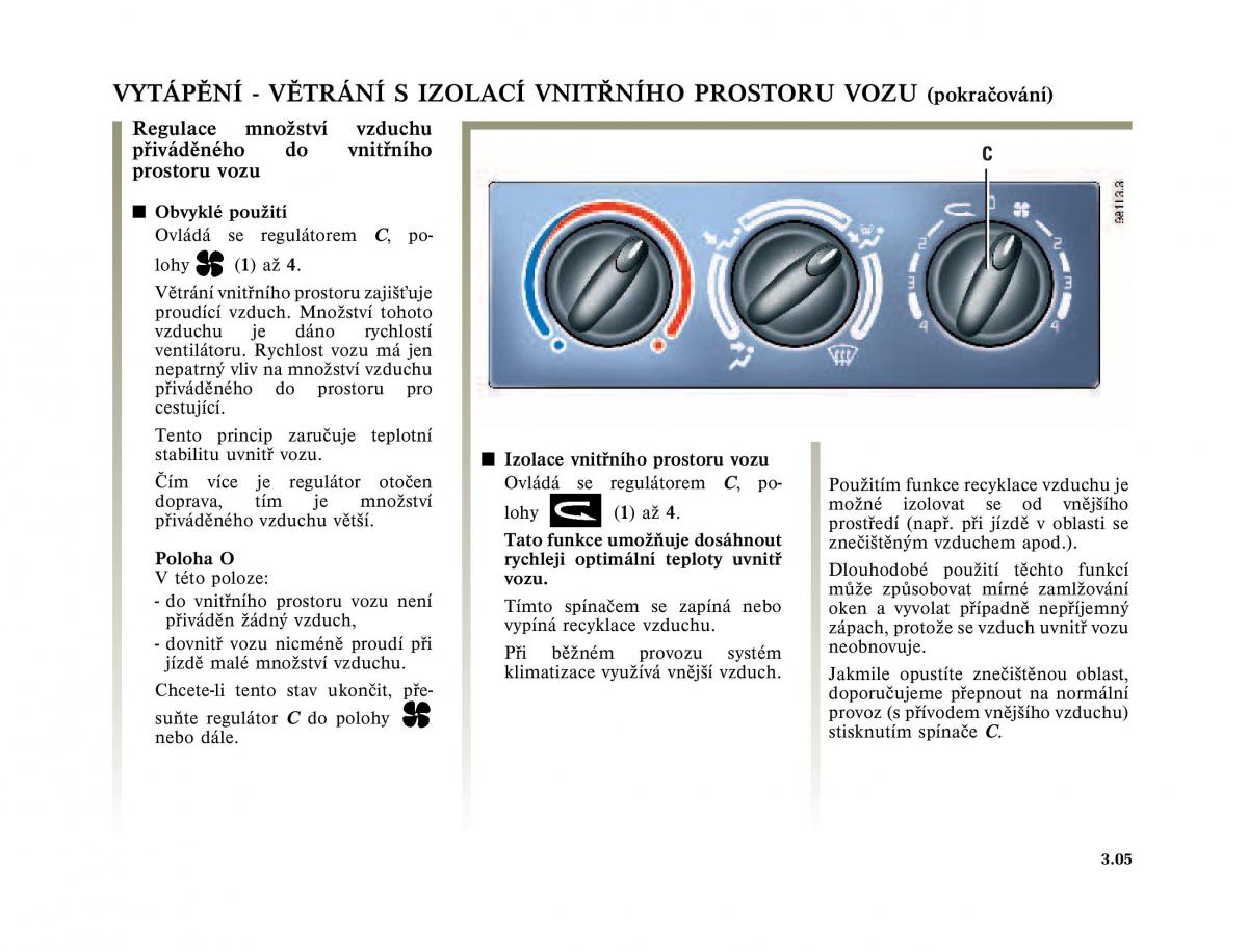 Renault Megane I 1 phase II navod k obsludze / page 101