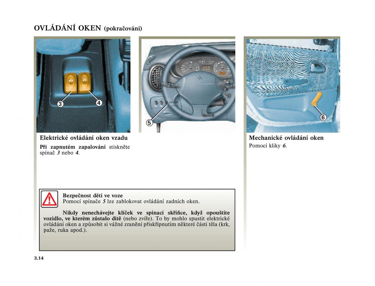 Renault Megane I 1 phase II navod k obsludze / page 110