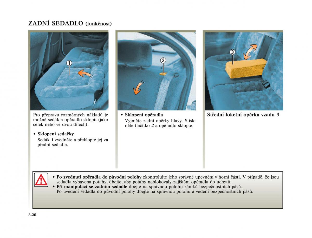 Renault Megane I 1 phase II navod k obsludze / page 116