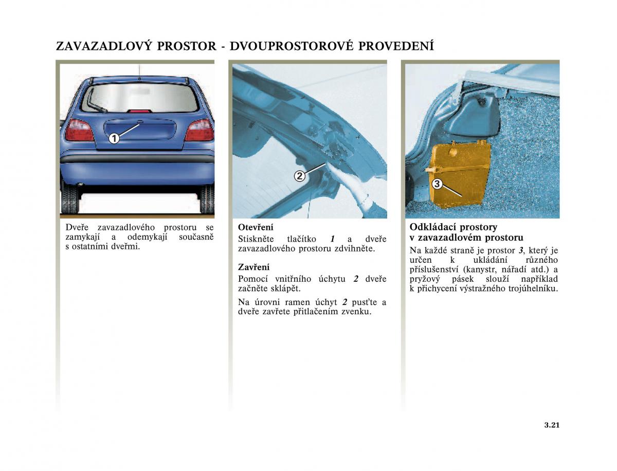 Renault Megane I 1 phase II navod k obsludze / page 117