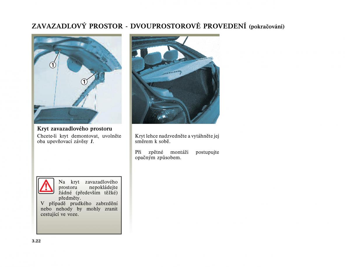 Renault Megane I 1 phase II navod k obsludze / page 118