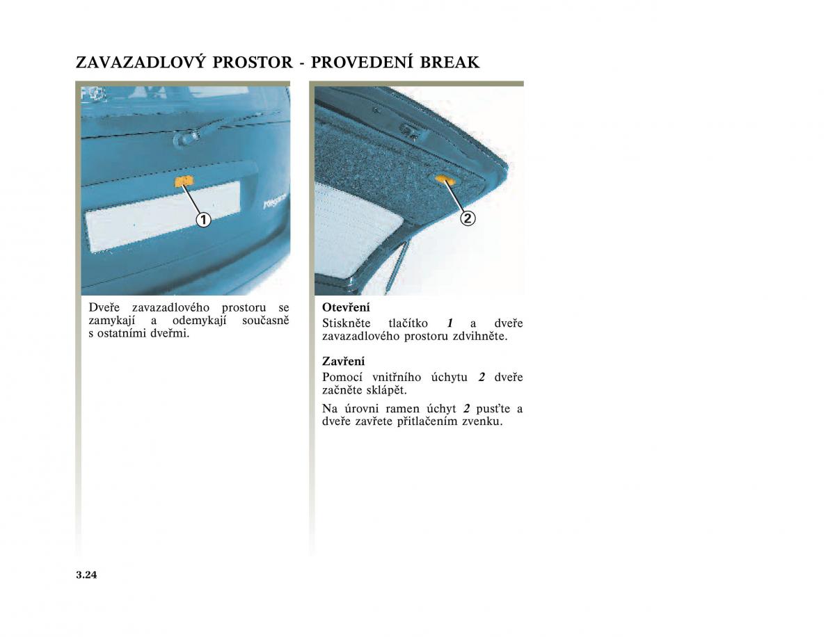 Renault Megane I 1 phase II navod k obsludze / page 120