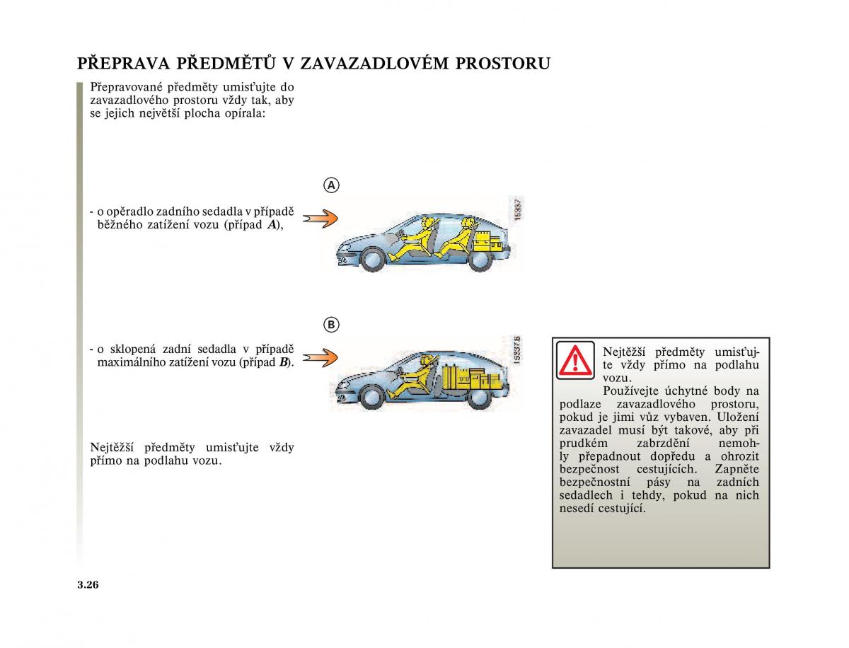 Renault Megane I 1 phase II navod k obsludze / page 122