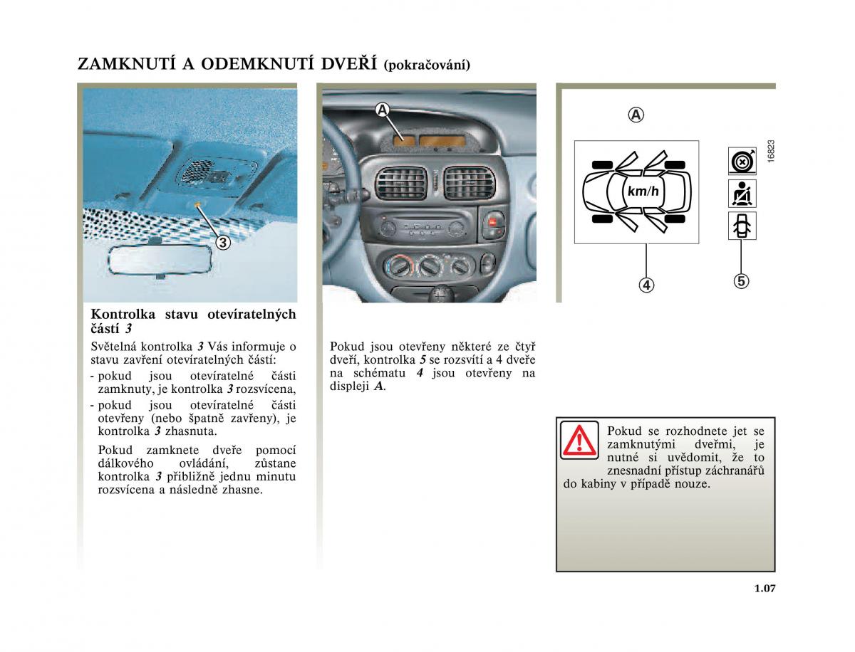 Renault Megane I 1 phase II navod k obsludze / page 13