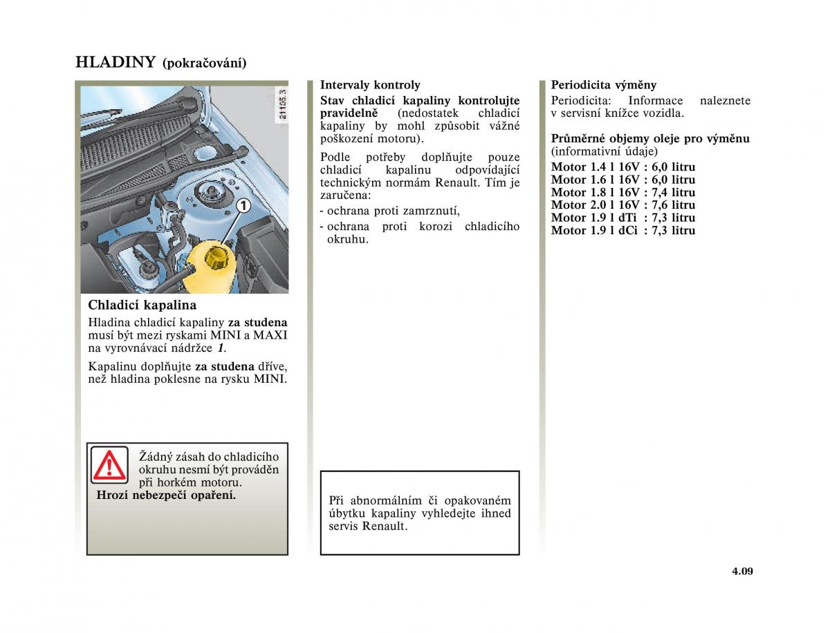 Renault Megane I 1 phase II navod k obsludze / page 133