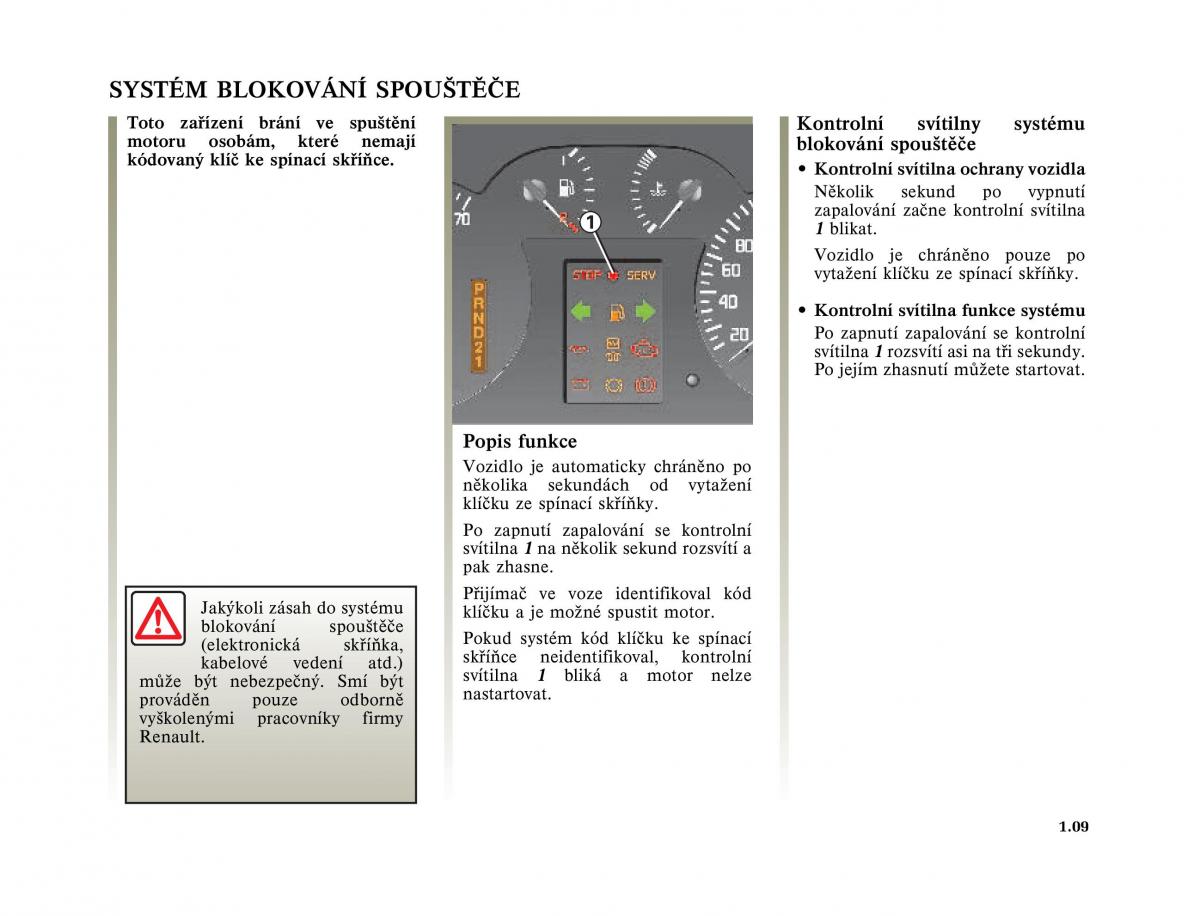 Renault Megane I 1 phase II navod k obsludze / page 15