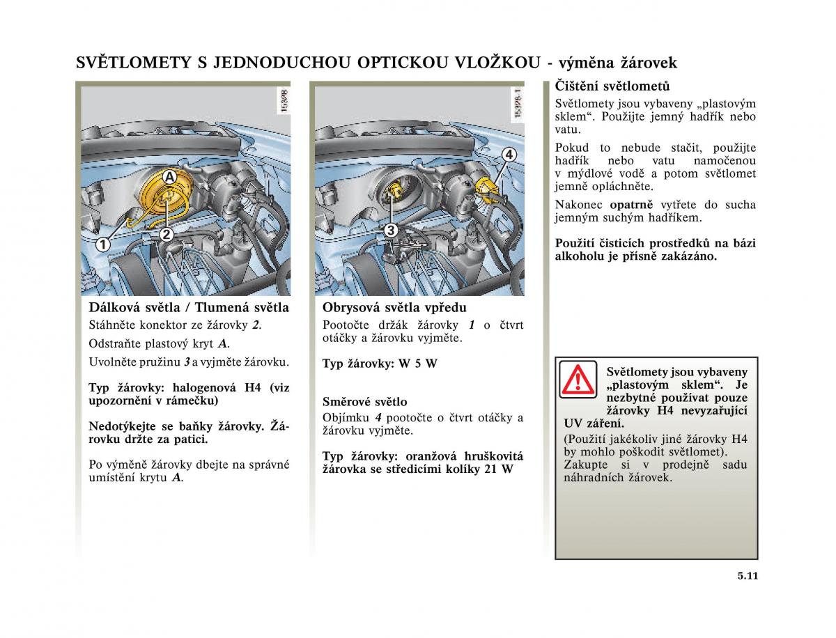 Renault Megane I 1 phase II navod k obsludze / page 151