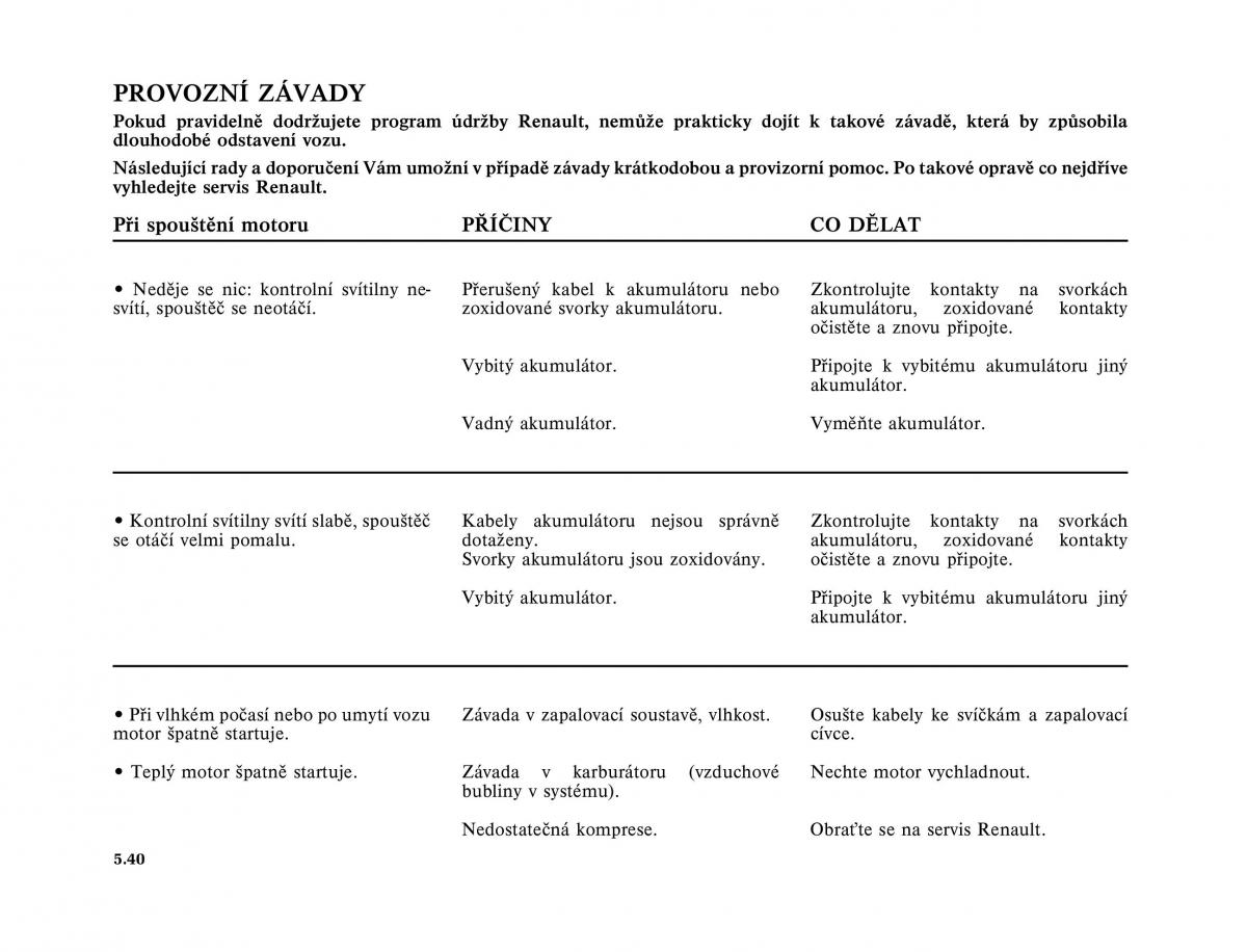 Renault Megane I 1 phase II navod k obsludze / page 180