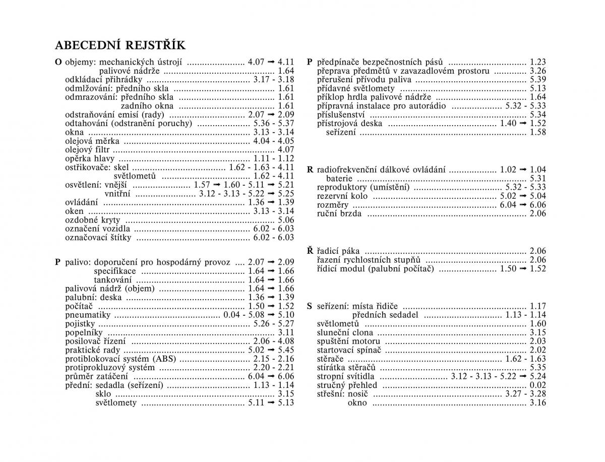 Renault Megane I 1 phase II navod k obsludze / page 200