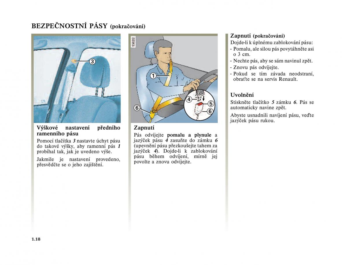 Renault Megane I 1 phase II navod k obsludze / page 24