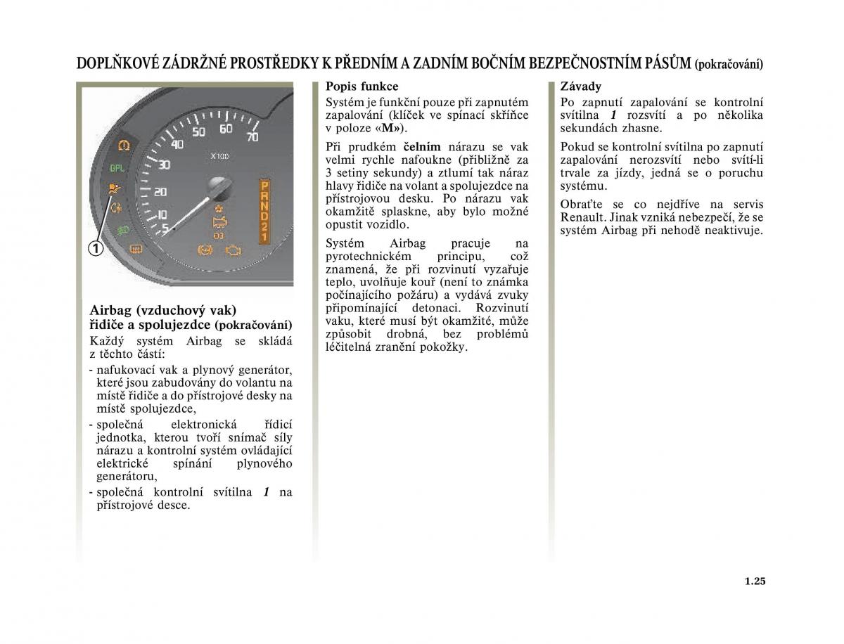 Renault Megane I 1 phase II navod k obsludze / page 31