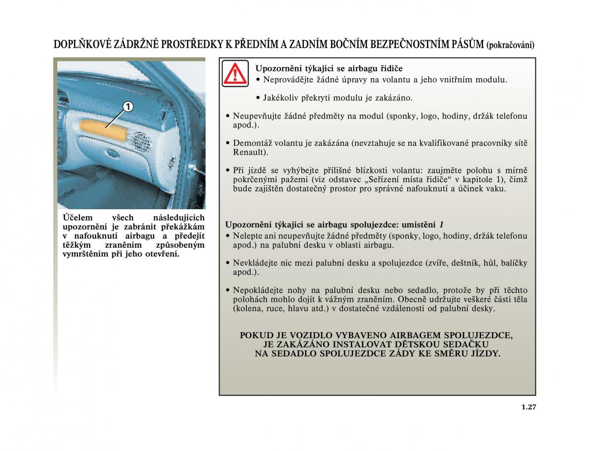 Renault Megane I 1 phase II navod k obsludze / page 33