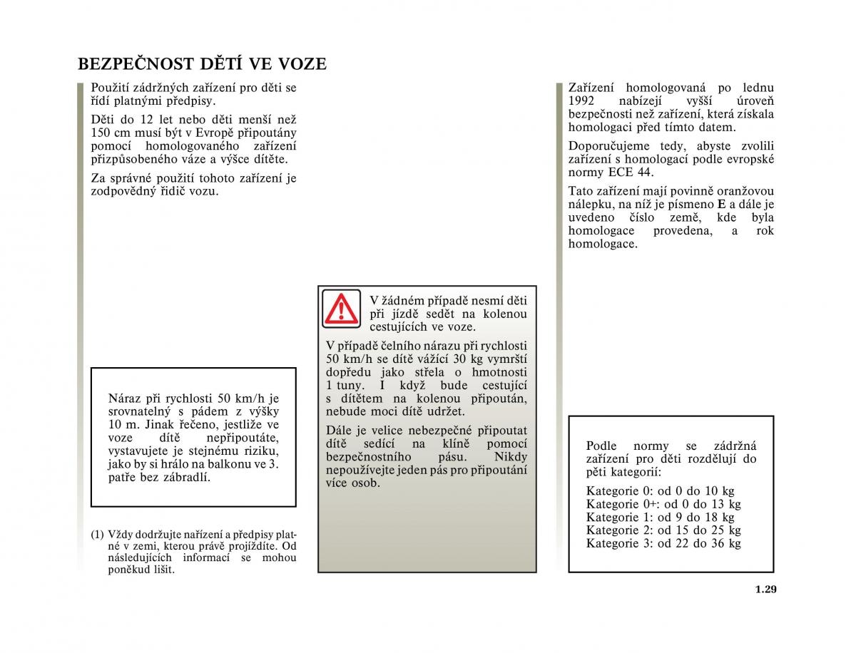 Renault Megane I 1 phase II navod k obsludze / page 35