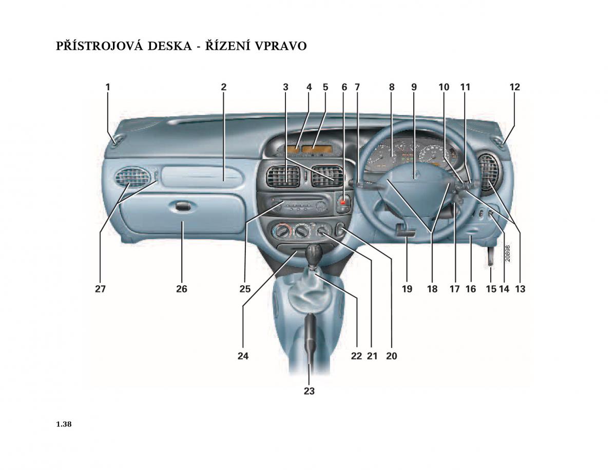 Renault Megane I 1 phase II navod k obsludze / page 44