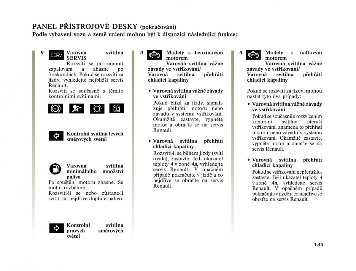 Renault Megane I 1 phase II navod k obsludze / page 51