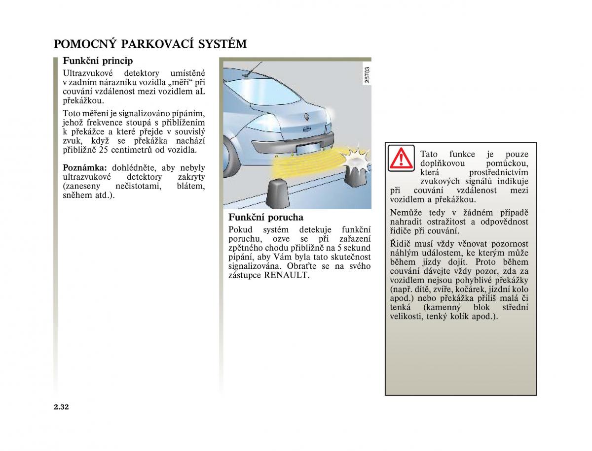 Renault Megane II 2 navod k obsludze / page 116