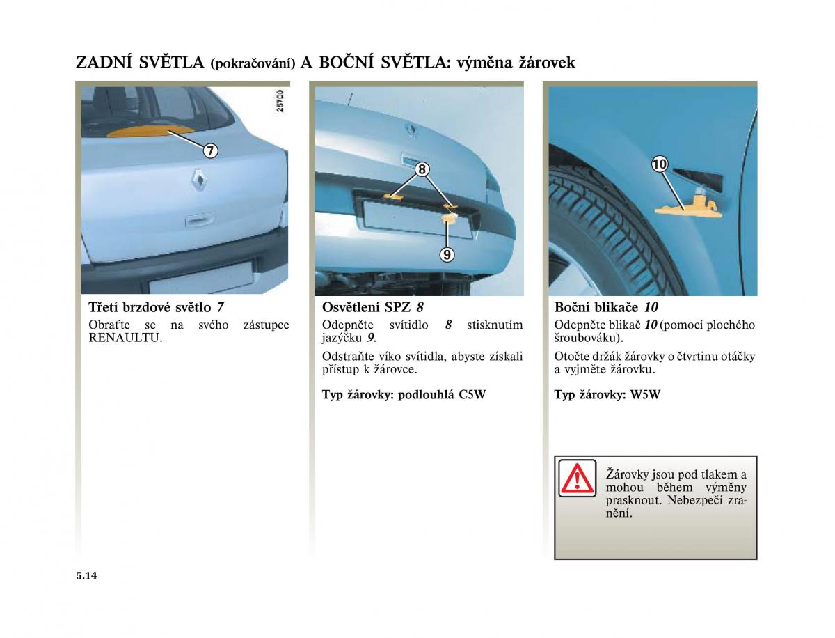 Renault Megane II 2 navod k obsludze / page 186