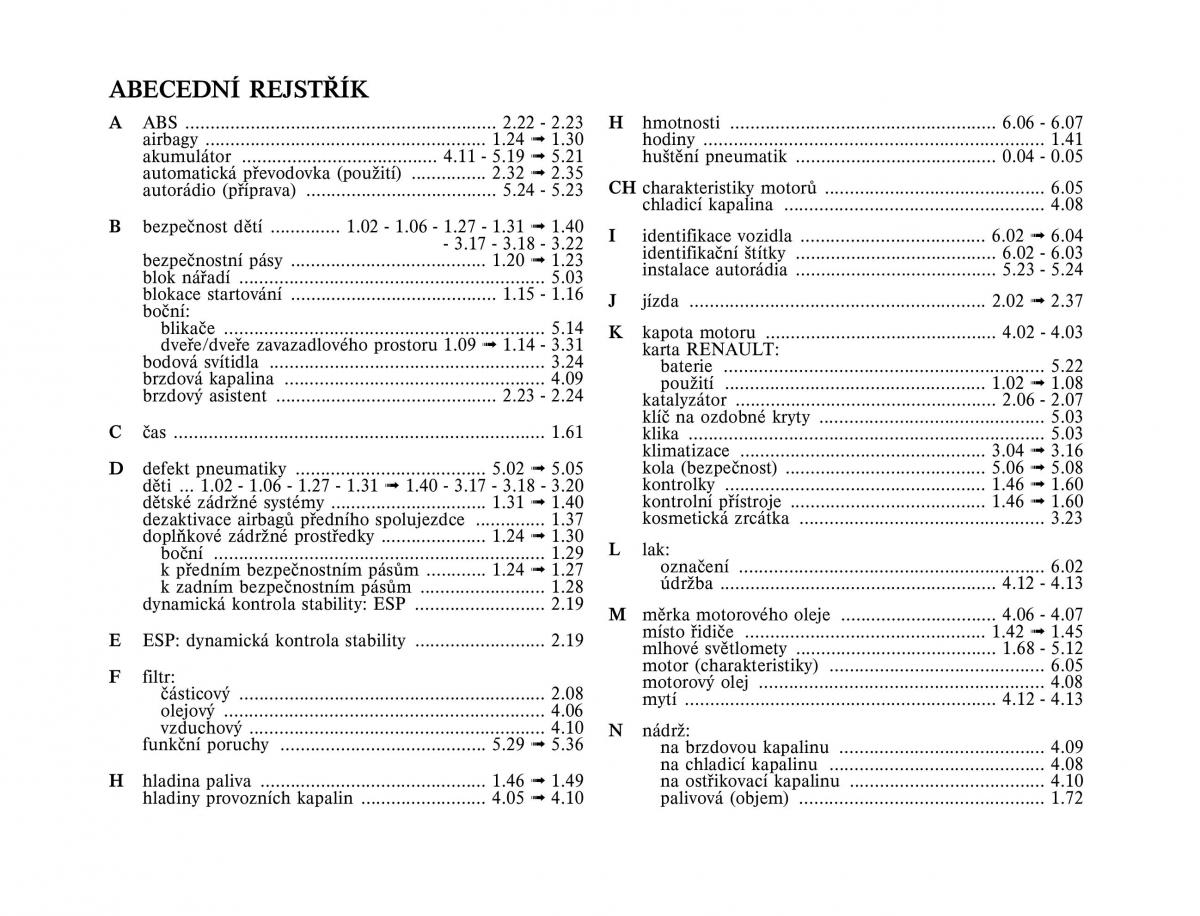 Renault Megane II 2 navod k obsludze / page 218