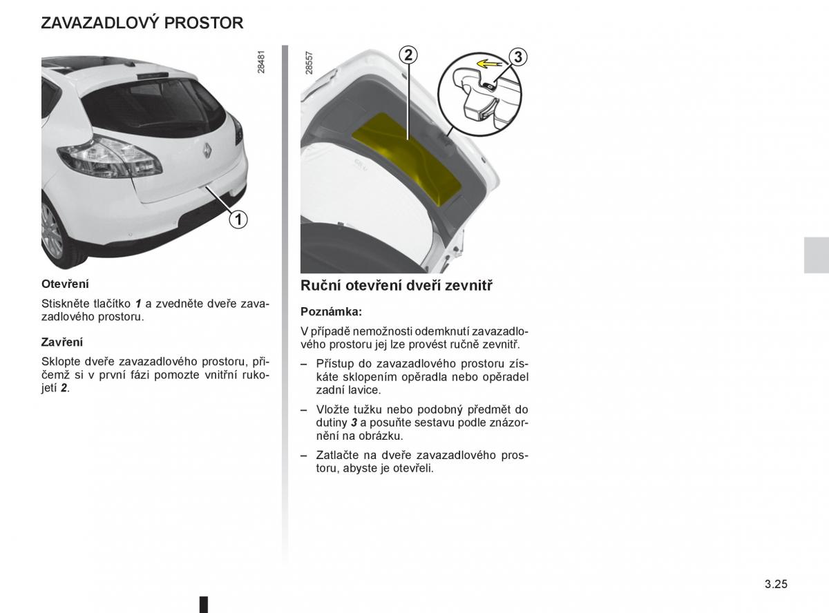 Renault Megane III 3 navod k obsludze / page 145