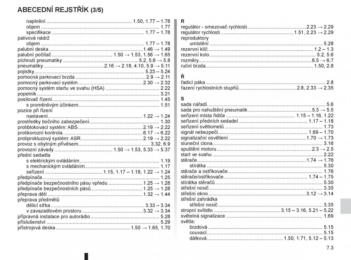 Renault Megane III 3 navod k obsludze / page 233