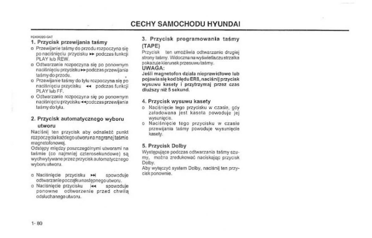 Hyundai Terracan Highlander instrukcja obslugi / page 87