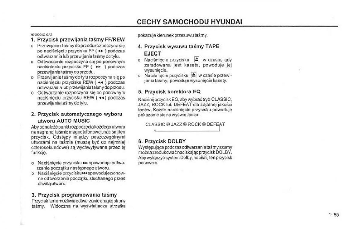 Hyundai Terracan Highlander instrukcja obslugi / page 92