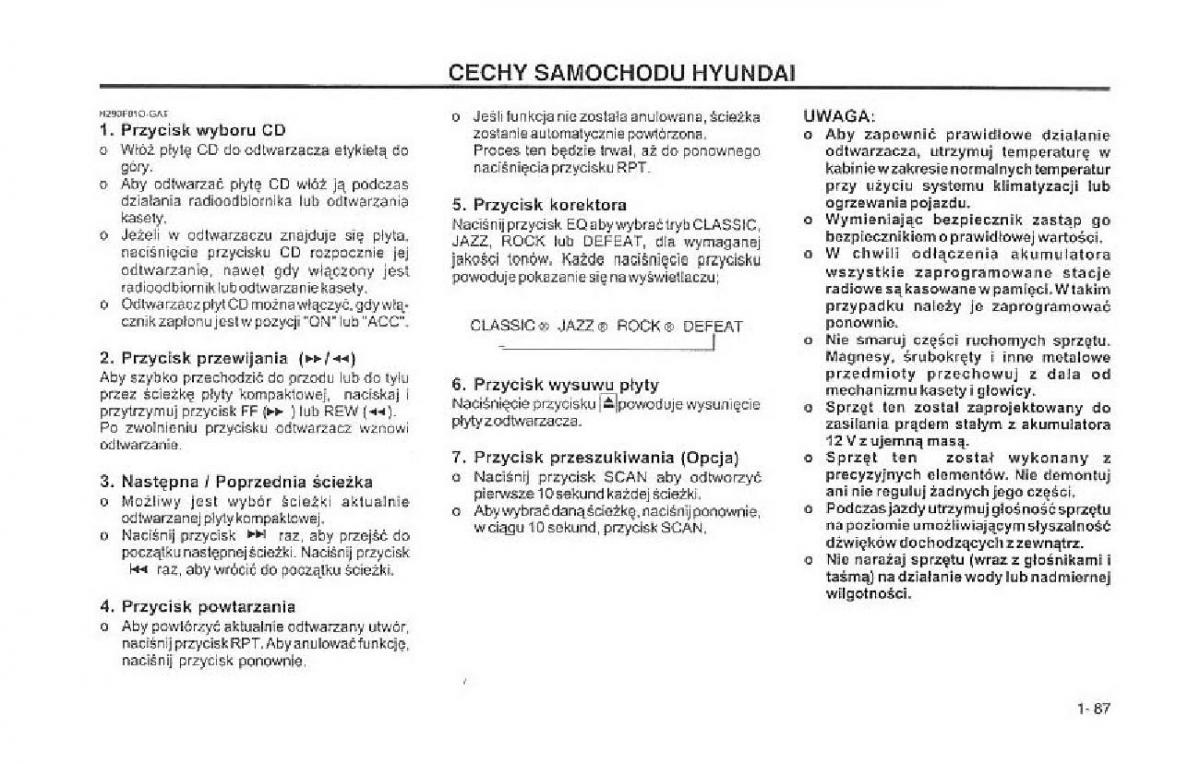 Hyundai Terracan Highlander instrukcja obslugi / page 94