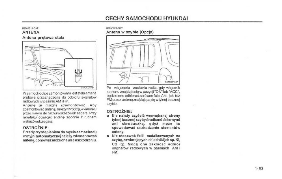 Hyundai Terracan Highlander instrukcja obslugi / page 105