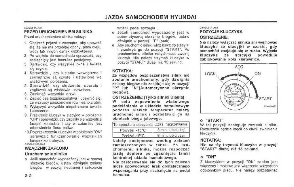 Hyundai Terracan Highlander instrukcja obslugi / page 107