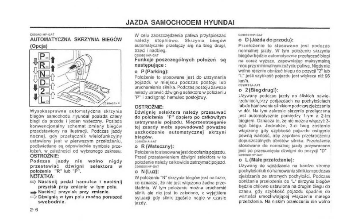 Hyundai Terracan Highlander instrukcja obslugi / page 111