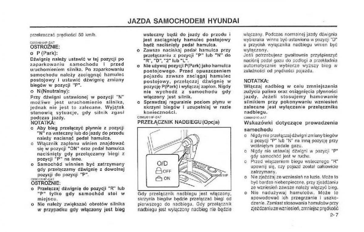 Hyundai Terracan Highlander instrukcja obslugi / page 112