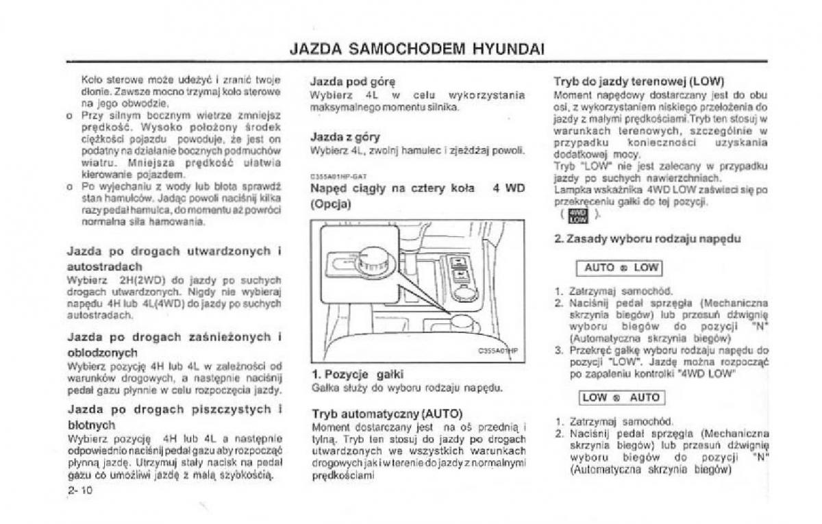 Hyundai Terracan Highlander instrukcja obslugi / page 115