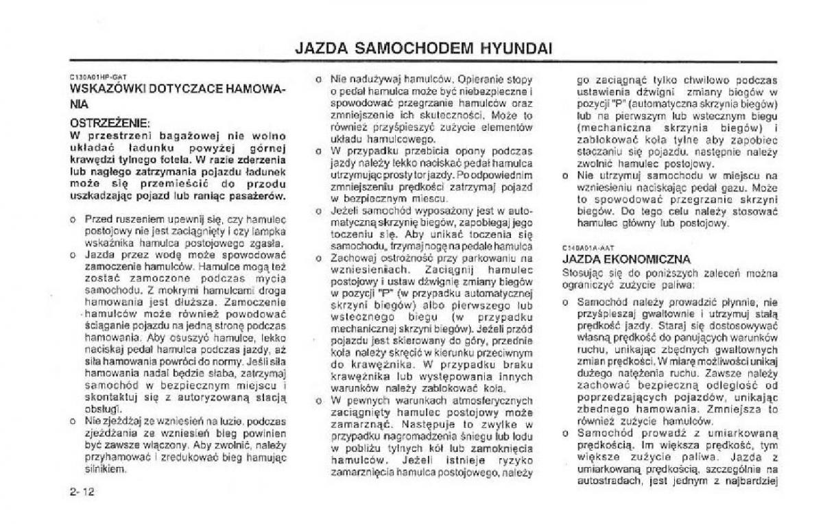 Hyundai Terracan Highlander instrukcja obslugi / page 117